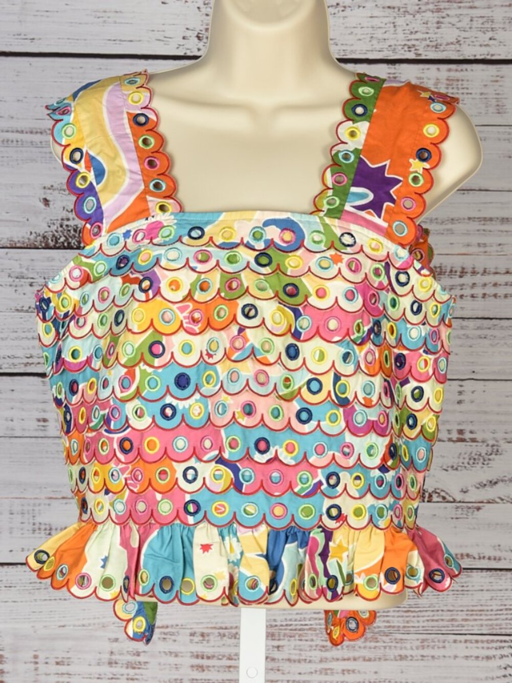 Celia Bernardo Maia Multi-Colored Sleeveless Top Size M